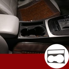Para Audi A5 S5 2009-2016 Consola de fibra de carbono Portavasos de agua Panel Cubierta Borde
