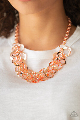 Ringing In The Bling - Copper - Paparazzi Jewelry/Accessories Necklace