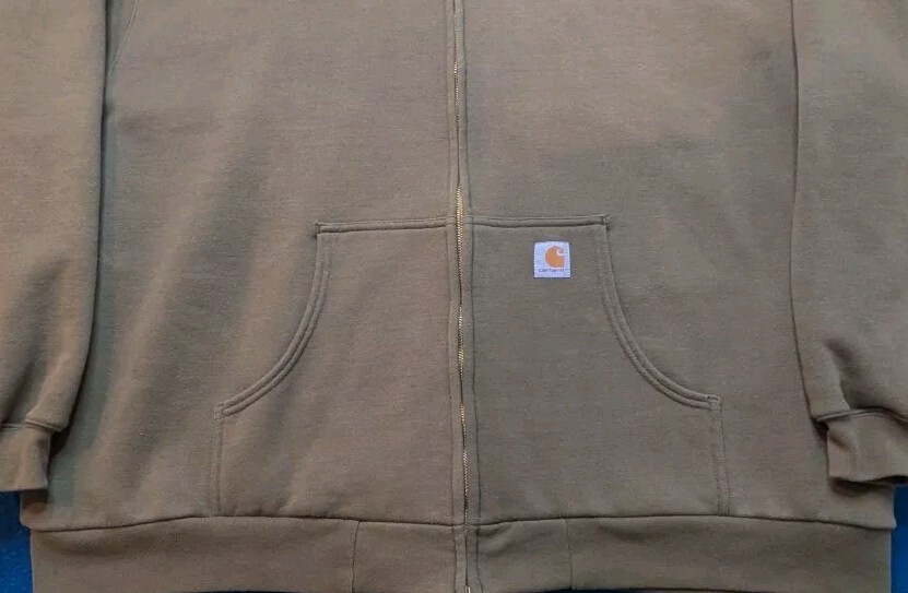 2000'S Carhartt J149 Sweat Full-Zip Hoodie, Men's Size M (approx.) cotton brown type Vintage Second Hand