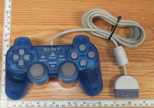 Genuine Sony (SCPH-110) PSone Clear Blue Wired Analog Controller Only **READ** - Picture 4 of 4