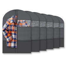 Kids Dance Garment Bags 6 Pack Black Costume Cover w/ Zippered Pockets  Window