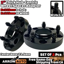 2x 1" 5x115mm Hub Centrant Adaptador Espaciador Ajuste 300/Challenger/Cargador/Magum