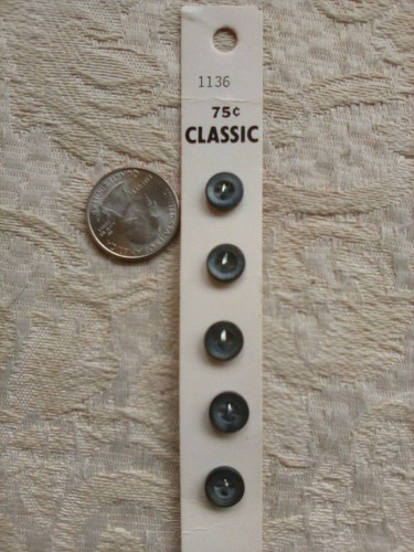 Lot Vtg Mid Century Lt & Dark Gray Buttons Lansing Le Chic Majesty Shank & Flat - Picture 8 of 9