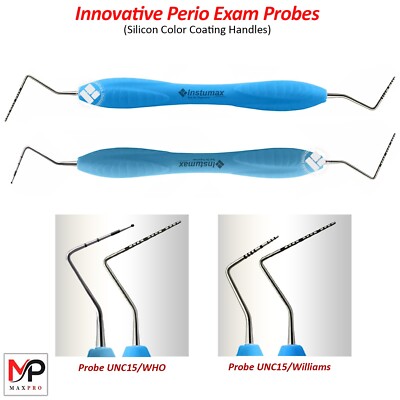 Dental Explorer Williams Probe UNC 15 Color Marking Diagnostic Double Ended Tool