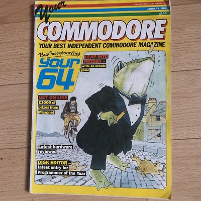 Your Commodore magazine Volume 2 Number 4 January 1986 Vtg Gaming Computer