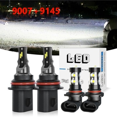 9007 9145 LED Headlight Hi/Lo + Fog Light For Ford Explorer Sport Trac 2001-2005
