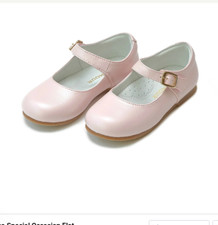 L  Amour Girls Rebecca Mary Jane Shoes Blush Pink Leather Little Kids 12-1