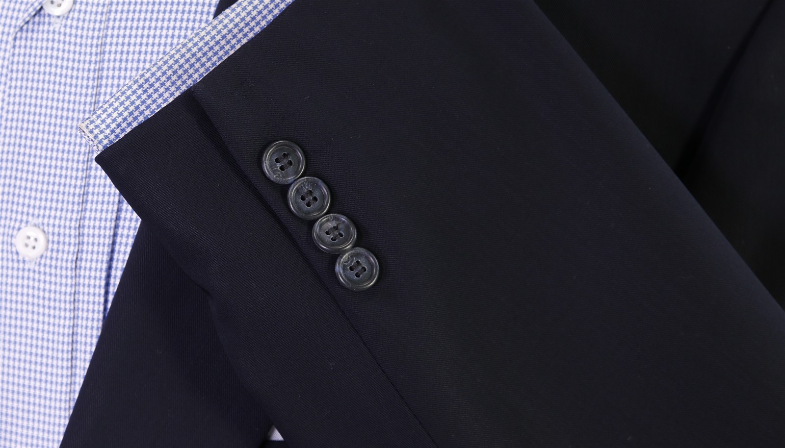 Corneliani Solid Navy Blue 2-Btn Wool Blazer Jack… - image 6