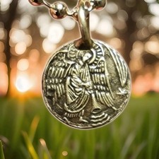 999 Fine Solid Silver Angel Amulet /Charm / Pendant ONLY 15mm #angelic #silver