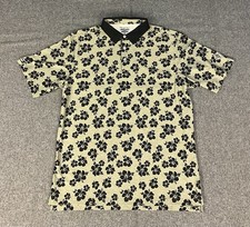 RARE PRINT Straight Down Polo Shirt Mens XL Floral/Hibiscus Performance Golf