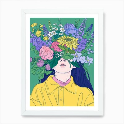 Flower Girl 16 Art Print Framed Wal Framed Wall Art Poster Canvas Print Picture