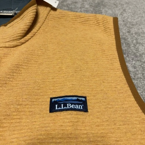 LL Bean Vest Mens XL Barley Heather Lakewashed Double Knit Full Zip NEW $69.95 image 3