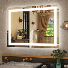 LED Bathroom Mirror - 26"X38" Anti-Fog Lighted Wall Mirrors with Memory Function