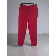 Chaps Red Straight Leg Pants Women's Mid Rise Casual Dress Trousers Classic