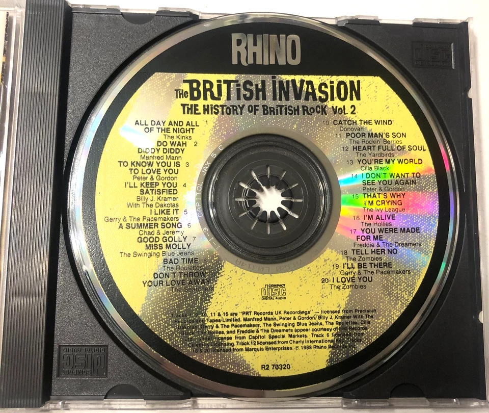 The British Invasion The History of British Rock том 2 компакт-диск Rhino The Yardbirds Ho - Изображение 3 из 4