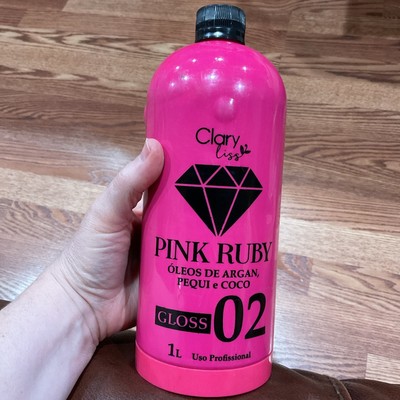 Clary Liss Pink Ruby Hair Mask Repair Gloss 02 with Argan Oil, 1 Liter