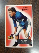 1955 Bowman Football Lee Riley RC #21 Detroit Lions