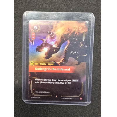 League Of Legends Riftbound OGN Kadregrin the Infernal Unit Foil 138/205 ENG
