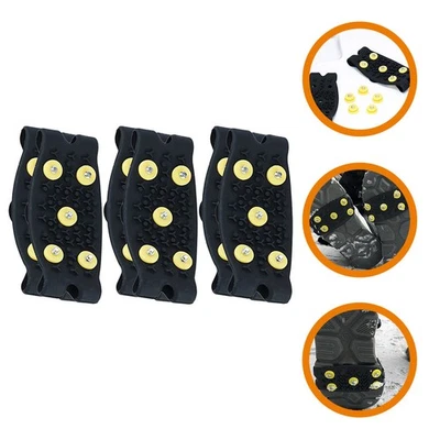MARKENLOS 3 Pairs Kletterspitzen Rutschfeste Stollen Schneespikes Schuhe Schuhsteigeisen