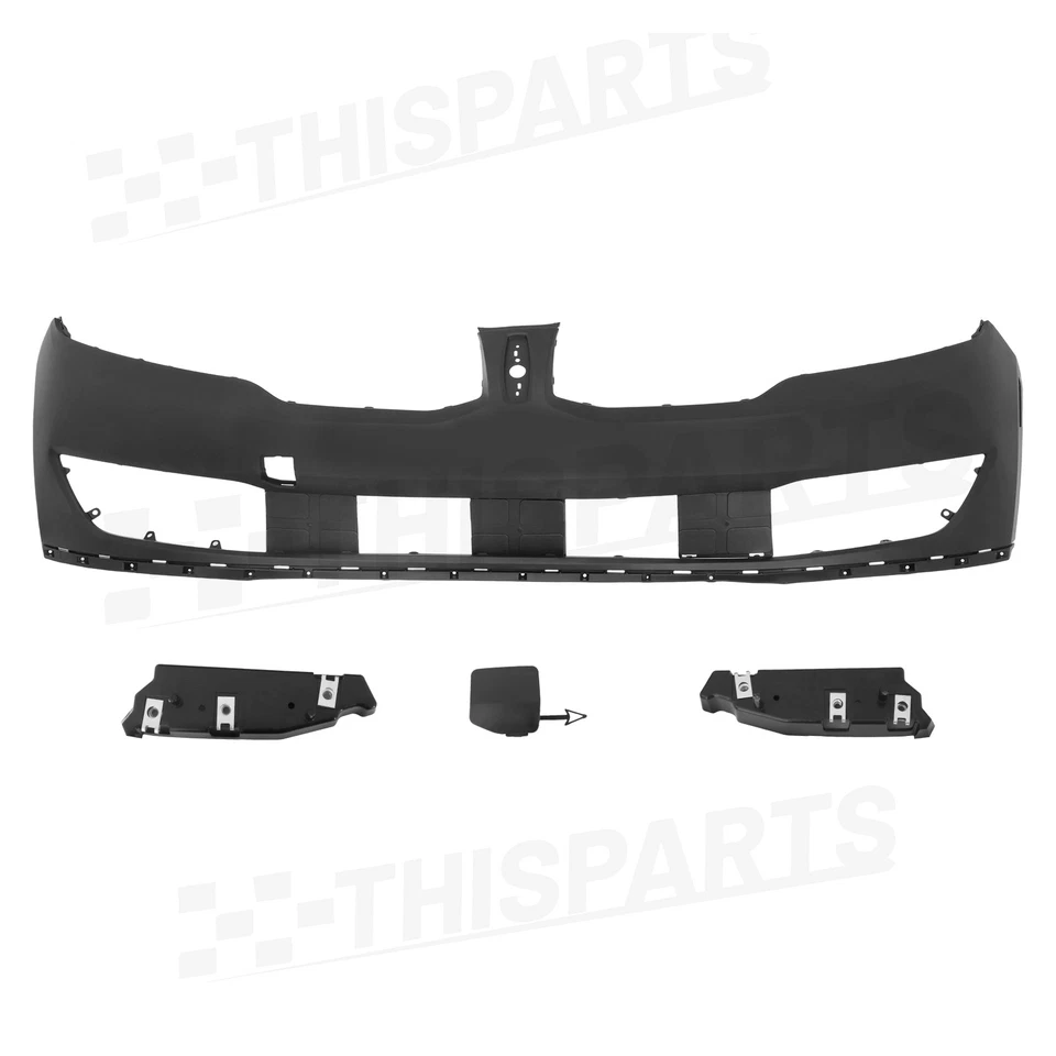 Front Bumper Cover W/O Senor Holes Support Brackets Set For 2016-18 Lincoln MKX Foto 3 de 4
