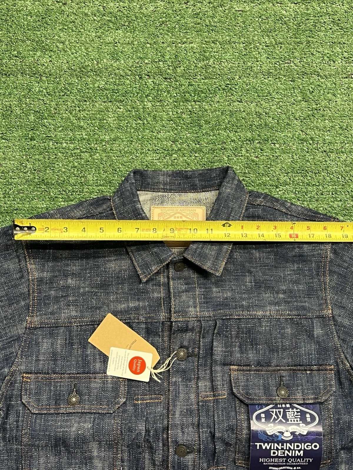 Studio D’Artisan Size 38 Twin Indigo Sou-Ai Denim Hand Dyed Type 2 Jacket D4603 image 17