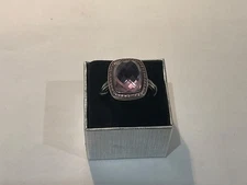 PETER THOMAS ROTH PTR STERLING SILVER FACETED AMETHYST STONE RING SZ 9 925 RARE