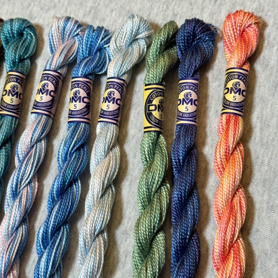 10 DMC Perle Color Variations Size 5 Pearl Cotton Thread No Repeats NOS - Image 3 of 4