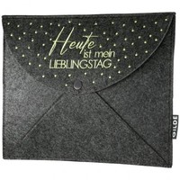 Gilde Filz Gepunktetes Filz-Kuvert Mit Spruch Heute Ist Mein Lieblingstag