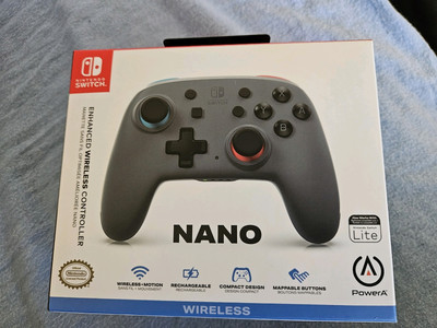 PowerA Enhanced Nano Wireless Controller für Nintendo Switch Grau Brandneu Ovp