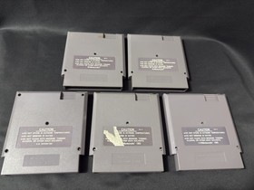 Lot of 5 Original NES Games Simpsons Rocketeer Elevator Action Top Gun PAC-Man