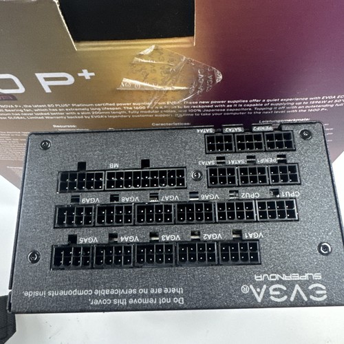 EVGA Supernova 1600 Platinum 1600W Fully Modular PSU Power Supply Unit - Afbeelding 4 van 6