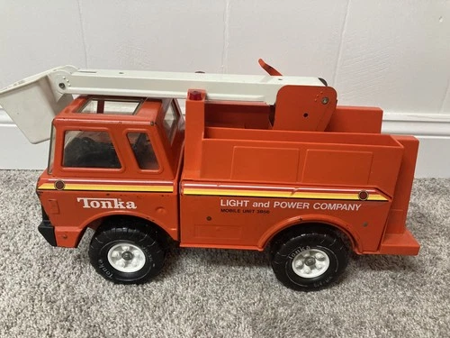 Vintage 1978 Tonka Light and Power Company Truck, Metal Tonka Truck, Made in USA