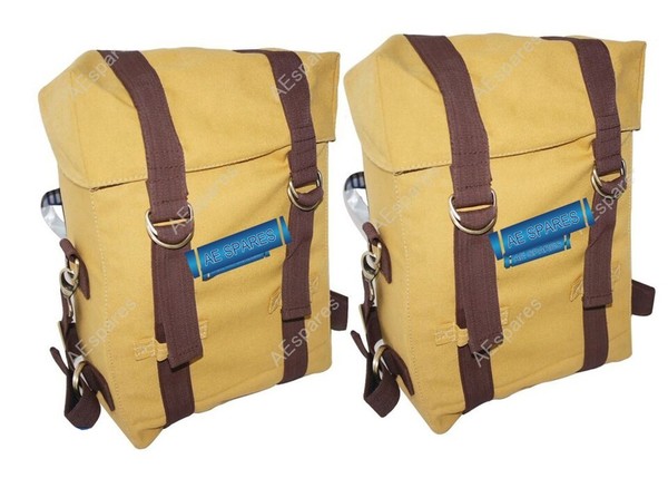 MilitäR Packtasche Beutel Leinen Sand FüR Royal Enfield Neu Klassisch Reborn 350-image