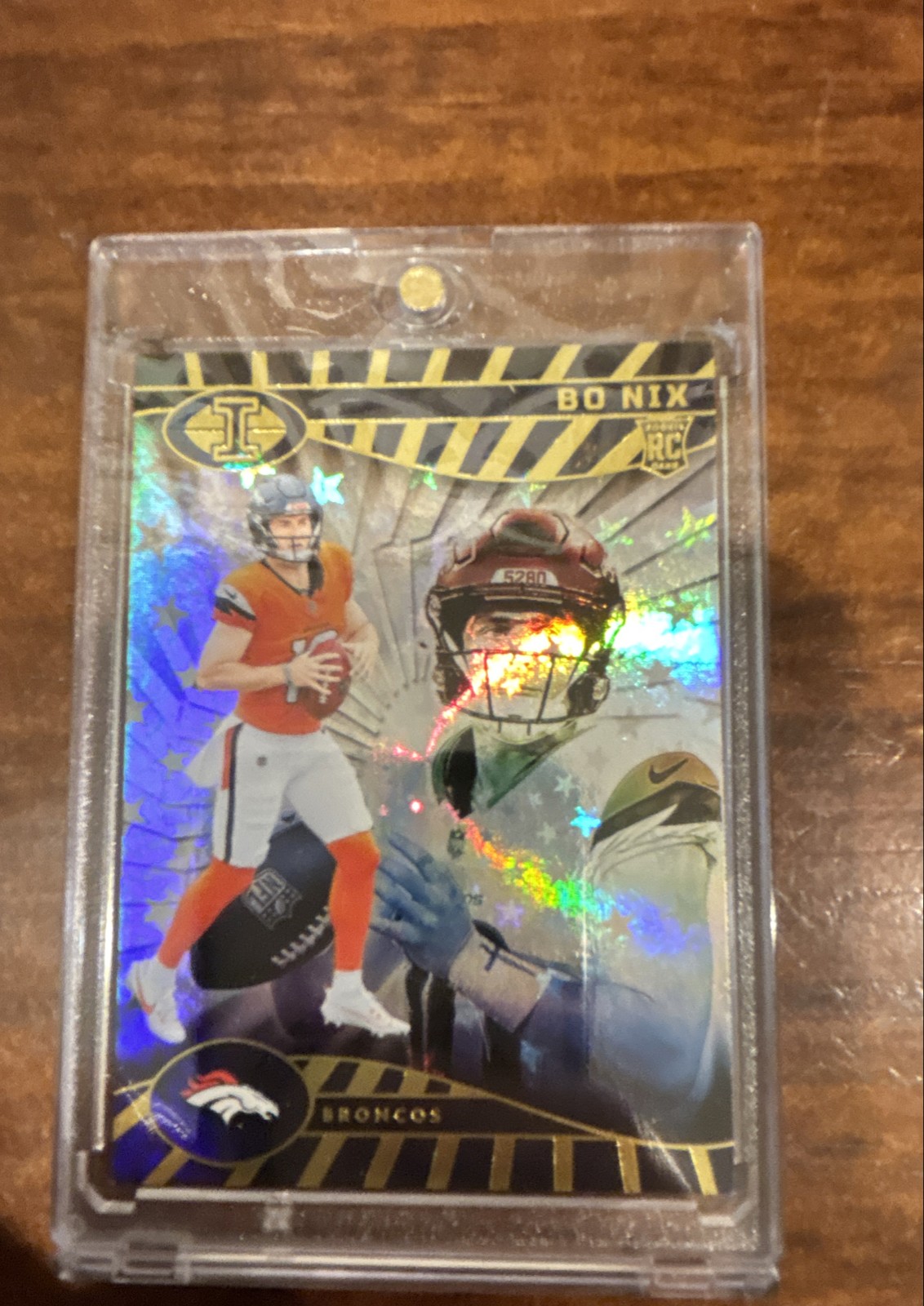 2024 Panini Illusions - Bo Nix #22 Trophy Collection Galactic (RC)