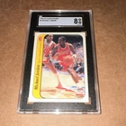 Fleer 1986-87 Sticker Michael Jordan #8 Chicago Bulls SGC Graded 8