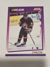 1991-92 Score American #44 Greg Adams Vancouver Canucks