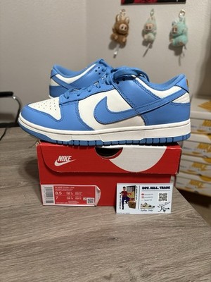 Size 8.5W / 7M - Nike Dunk Low Coast White Gold UNC University Blue