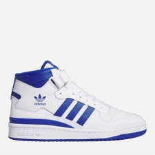 Adidas Originals Men's Forum Mid Trainers - Cloud White/​Royal Blue/​Cloud White