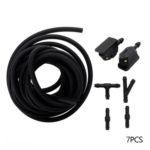 7Pcs/Set Front Windscreen Wiper Arm Washer Nozzle 4 Way Check 2M Tube3470 - Picture 4 of 7