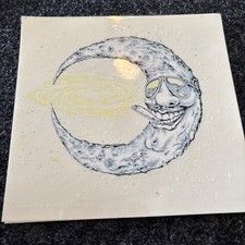 Vintage Sticker 1991 Jaspar And Friends Moon Smoking