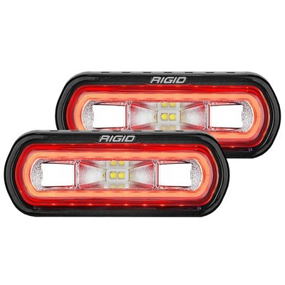 Rigid 53122 SR-L Series Wide Drive Multicolor Rectangle LED Lights Pair Kit Set