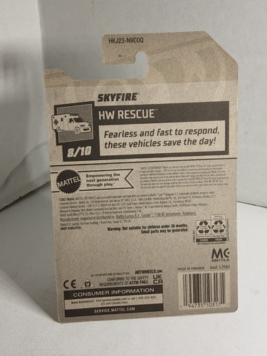 2023 Hot Wheels HW Rescue 8/10 - SKYFIRE - 239/250 - HKJ23 - Picture 11 of 12