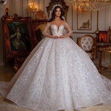 Bride Dresses Sweetheart Embroidery Tulle Floor-Length Ball Gown Wedding Dresses
