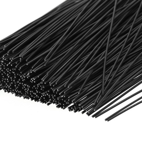 Metallic Twist Ties 100mmx1mm Plastic Black Cable Cord Ties 500pcs - Afbeelding 3 van 4
