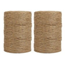 Tenn Well 656 Feet 2.32mm Natural Jute Twine for Gift Wrapping, DIY Crafts, G...