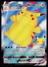 Carta Pokemon Surfing Pikachu VMAX 009/025 Holo rara celebrazioni