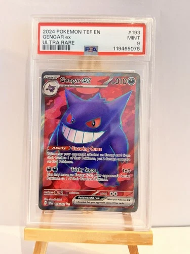 PSA 9 GENGAR EX 193 TEMPORAL FORCES ULTRA RARE POKEMON MINT Full Art Secret