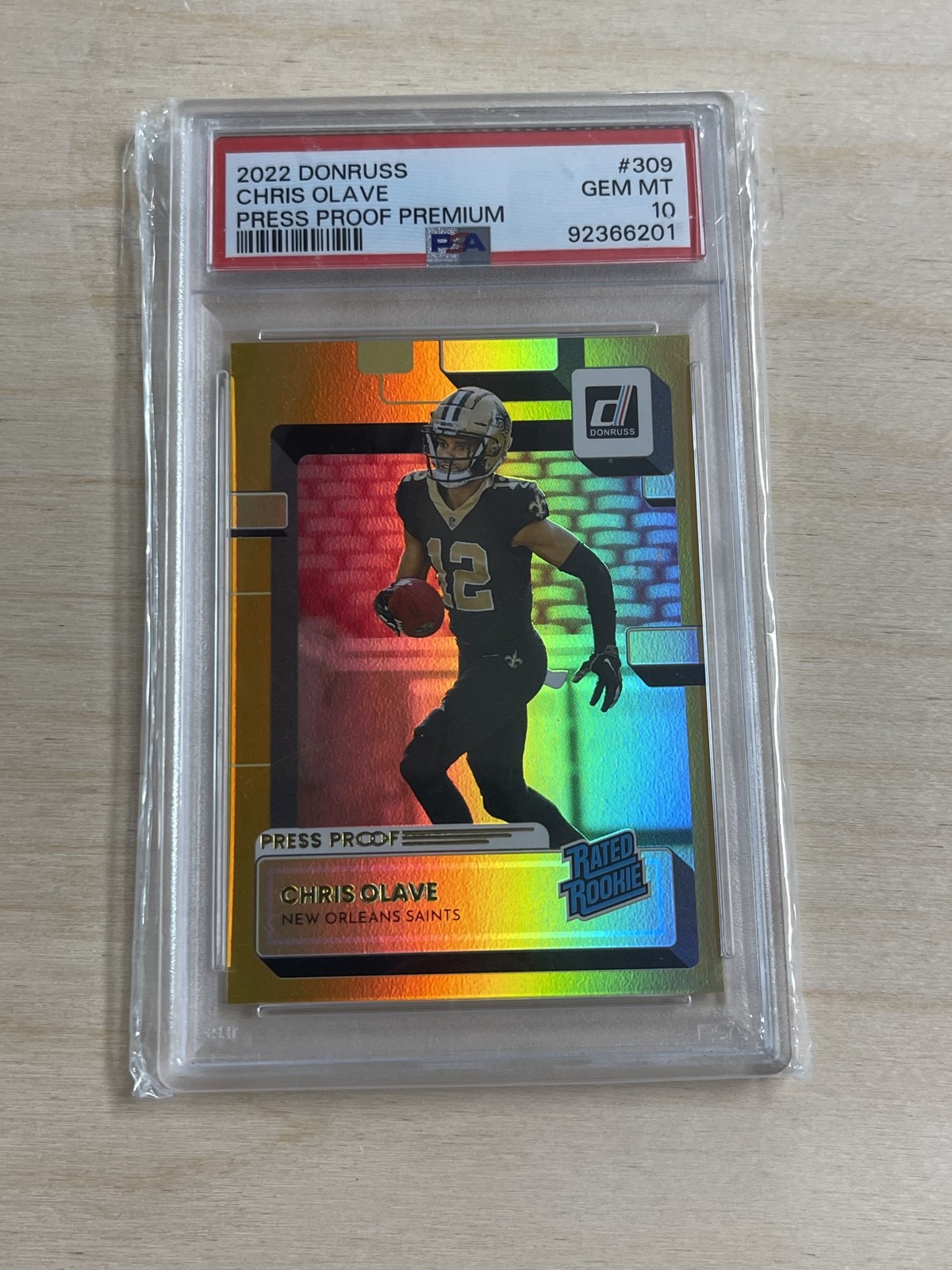 Chris Olave Panini Donruss #309 Press Proof Premium