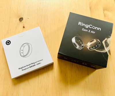 RingConn Smart Ring Gen 2 Air, Galaxy Silver, Size 7, nagelneu