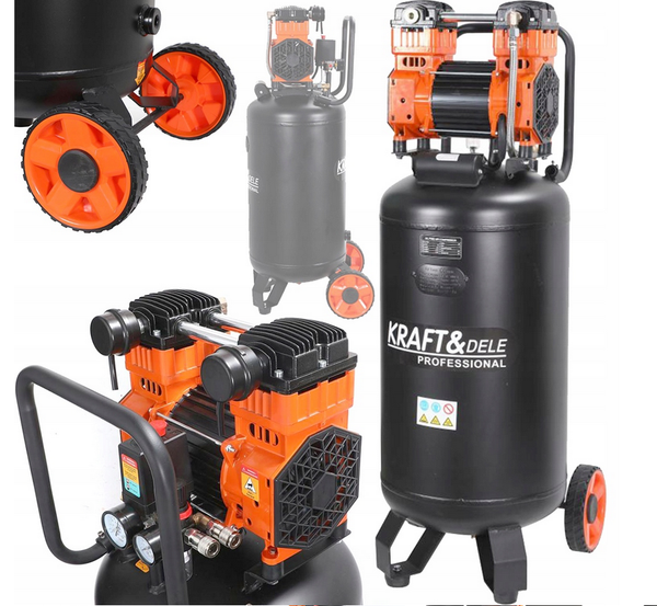 ÖLfreier Vertikal Kompressor 100L 3Kw 10 Bar Luftkompressor Werkstatt Druckluft-image